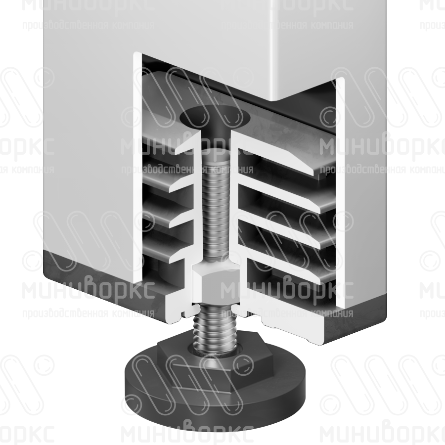 Прямоугольные заглушки для труб 60x30 – 30-60М8НБС | картинка 4