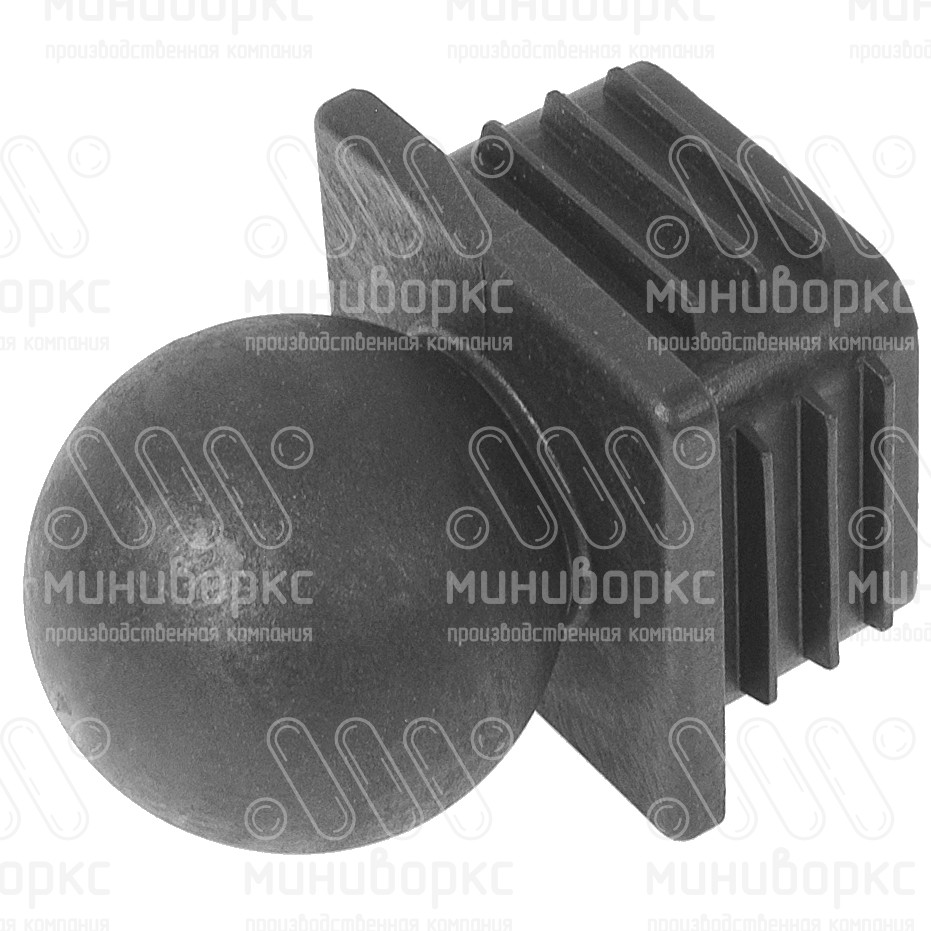 Заглушка квадратная 50х50, с шариком, декоративная, цвет черный – 50-50ШЧВ - 3