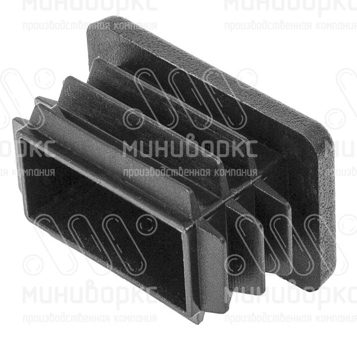 Заглушка пластиковая прямоугольная 25х40, практичная, цвет черный – 25-40ПЧС - 2