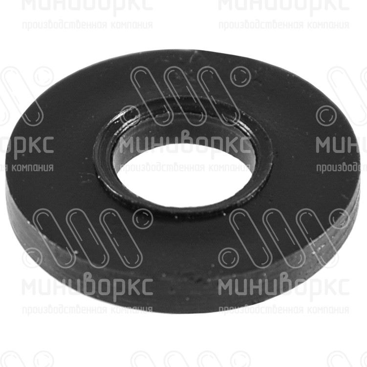 Шайба пластиковая круглая Ø4, наружный Ø10, высота 1.5 мм, цвет черный – ШБ4-10ЧЕ - 1