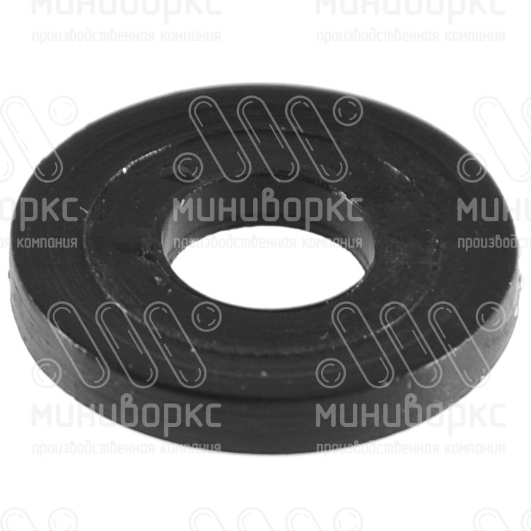 Шайба пластиковая круглая Ø4, наружный Ø10, высота 1.5 мм, цвет черный – ШБ4-10ЧЕ - 3