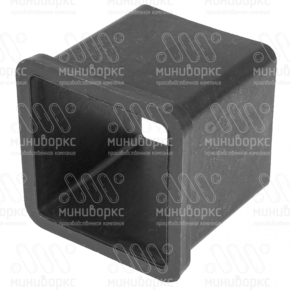 Переходник пластиковый для труб с 50х50 на 40х40, цвет черный – ПР40-50ЧП - 2