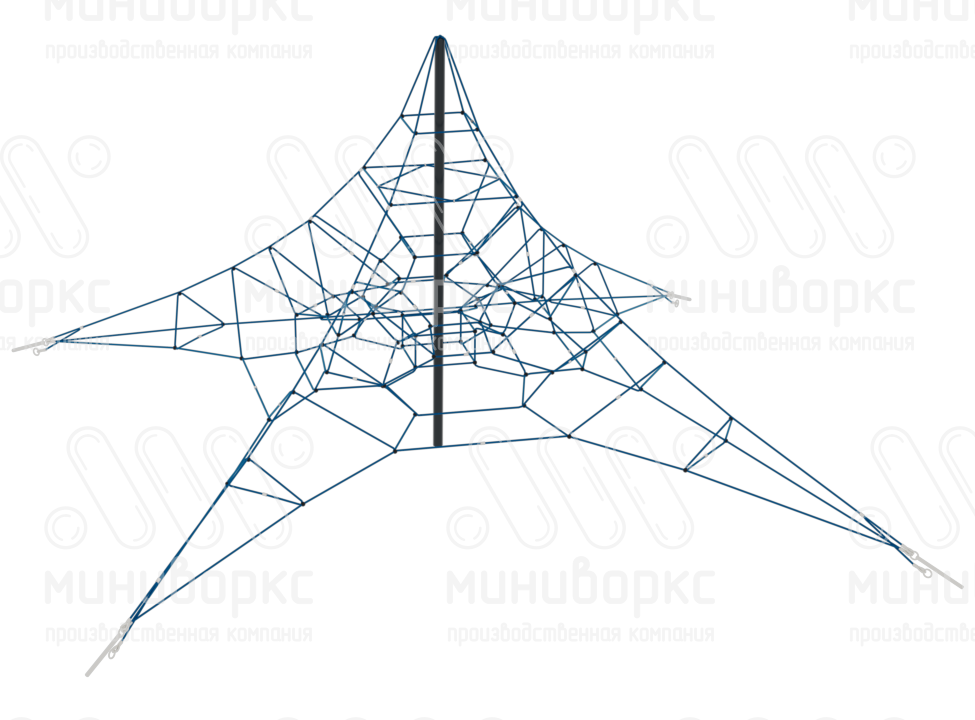 Канатные конструкции Пирамиды – P-1090-02-Ral7016 | картинка 1