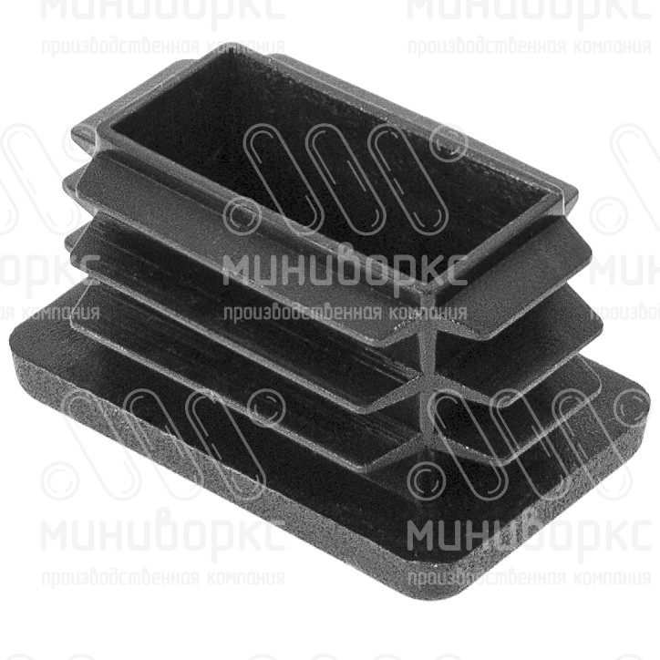 Заглушка пластиковая прямоугольная 25х40, практичная, цвет черный – 25-40ПЧС - 3